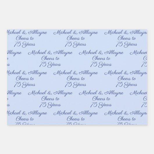 Anlässlich des 75-jährigen Bestehens der 75-jährig Geschenkpapier Set (Vorderseite 3)