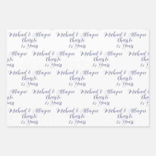 Anlässlich des 75-jährigen Bestehens der 75-jährig Geschenkpapier Set (Vorderseite 2)