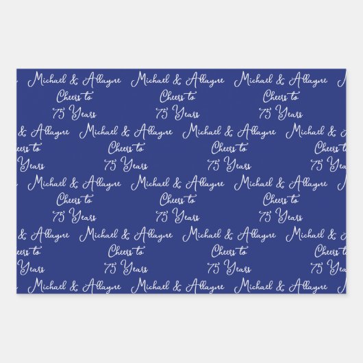 Anlässlich des 75-jährigen Bestehens der 75-jährig Geschenkpapier Set (Vorderseite)