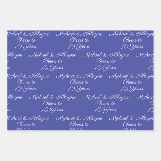 Anlässlich des 75-jährigen Jubiläums von Pink Lave Geschenkpapier Set (Vorderseite 3)