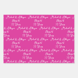 Anlässlich des 75-jährigen Jubiläums von Pink Lave Geschenkpapier Set