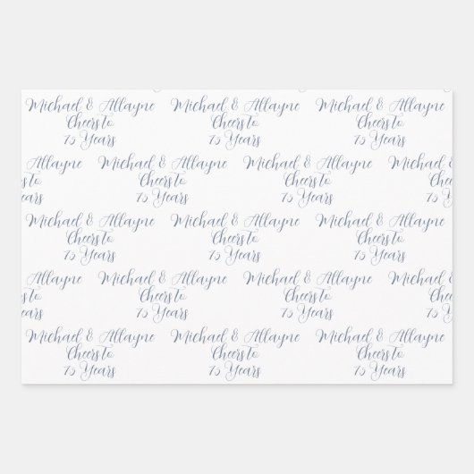 Anlässlich des 75-jährigen Schwarz-Weiß-Jubiläums Geschenkpapier Set (Vorderseite 2)