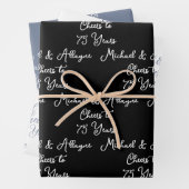 Anlässlich des 75-jährigen Schwarz-Weiß-Jubiläums Geschenkpapier Set (Beispiel)