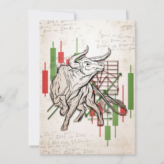 Anleger-Bears- und Bullenmarkt Dankeskarte (Vorderseite)