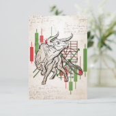 Anleger-Bears- und Bullenmarkt Dankeskarte (Stehend Vorderseite)