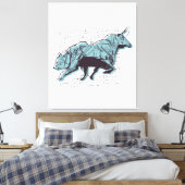 Anleger-Bears- und Bullenmarkt Leinwanddruck (Insitu (Schlafzimmer))