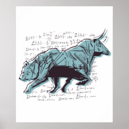 Anleger-Bears- und Bullenmarkt Poster