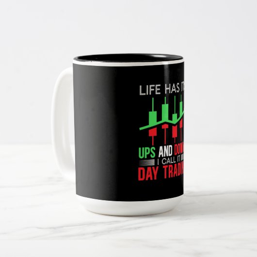 Anleger, den ich "IT Day Trading" nenne Zweifarbige Tasse (Vorderseite Links)
