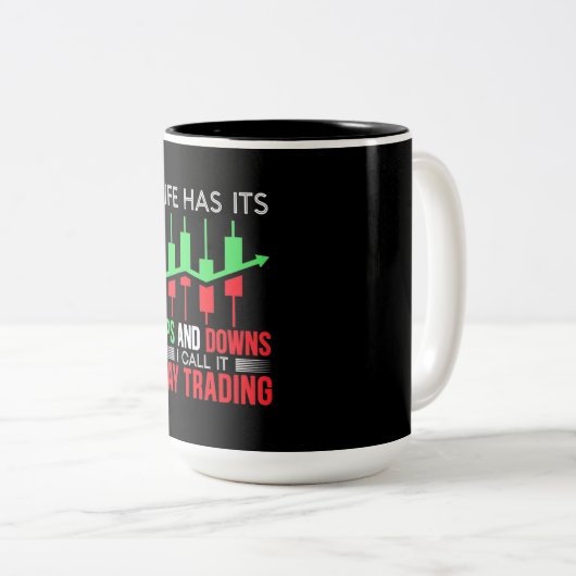 Anleger, den ich "IT Day Trading" nenne Zweifarbige Tasse (VorderseiteRechts)