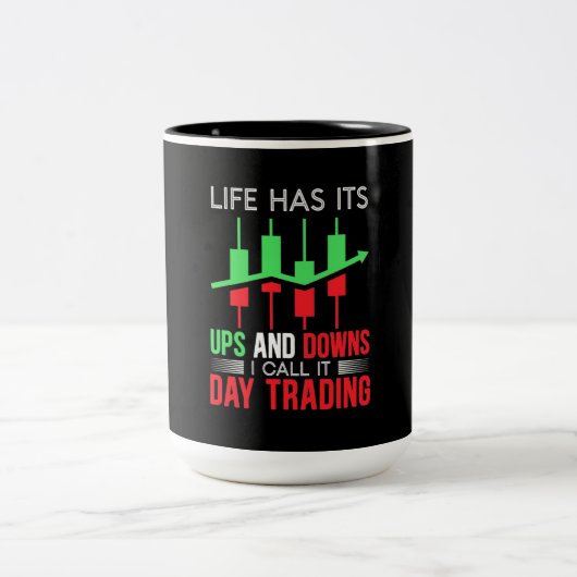 Anleger, den ich "IT Day Trading" nenne Zweifarbige Tasse (Mittel)