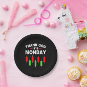 Anleger Gott sei Dank ist Montag Pappteller (Party)