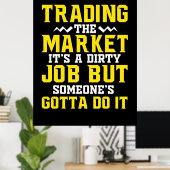 Anleger handeln am Markt Poster (Heimbüro)