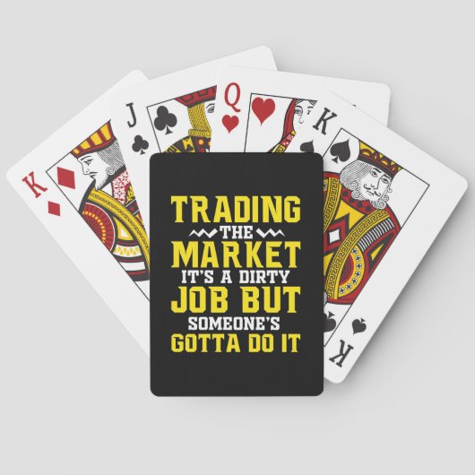 Anleger handeln am Markt Spielkarten (Rückseite)