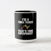 Anleger ich bin Devisenhändler Zweifarbige Tasse (Mittel)