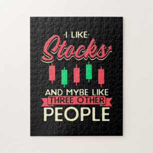 Anleger Ich mag Aktien Puzzle