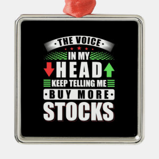 Anleger in meinem Kopf kaufen mehr Aktien Ornament Aus Metall