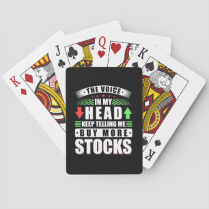 Anleger in meinem Kopf kaufen mehr Aktien Spielkarten