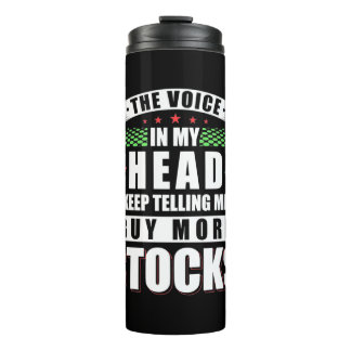 Anleger in meinem Kopf kaufen mehr Aktien Thermosbecher