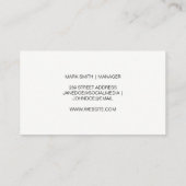 Anleger | Real Anwesen Agent Business Card Visitenkarte (Rückseite)
