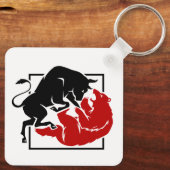 Anlegermarkt für Bull- und Bärenmarkt Schlüsselanhänger (Rückseite)