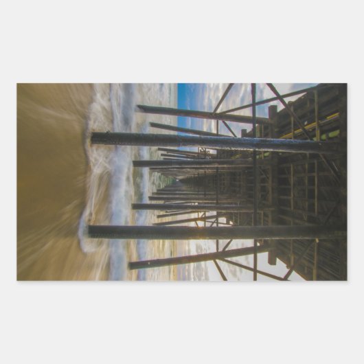 Anlegesteg Rechteckiger Aufkleber (Vorderseite)