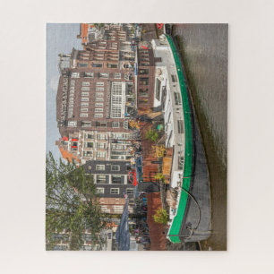Anlegestelle an der Prinsengracht, Amsterdam Puzzle