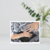 Anleitung der Hände Postkarte (Stehend Vorderseite)