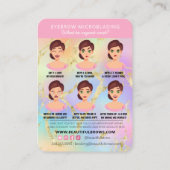 Anleitung für das Brow-Mikroblading Visitenkarte (Rückseite)