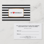 Anleitung für das Schwarze und Weiße Stripte Rotes Empfehlungskarte (Vorne/Hinten)