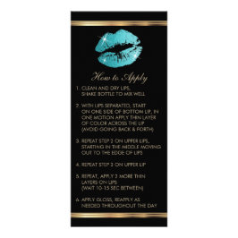 Anleitung für den aquamarinen Glitzer Lipstick Werbekarte