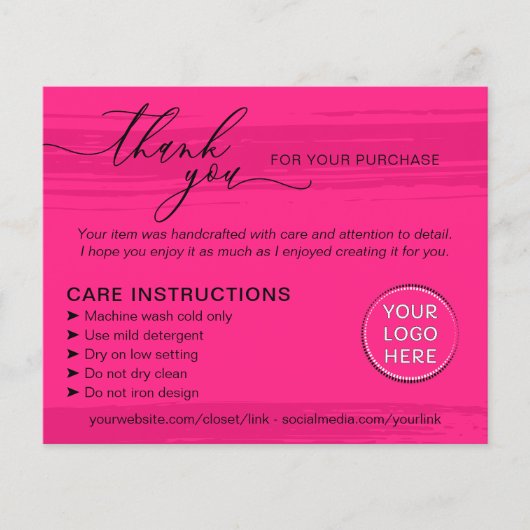 Anleitung für den einfachen rosa Store Tipps für k Flyer (Vorne)