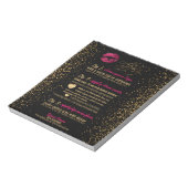 Anleitung für den Glitzer (Hot Pink) Notizblock (Rotiert)