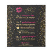 Anleitung für den Glitzer (Hot Pink) Notizblock (Vorderseite)