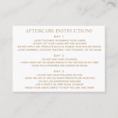 Anleitung für den Lash-Lift und die Tinting-Nachbe Visitenkarte (Vorderseite)