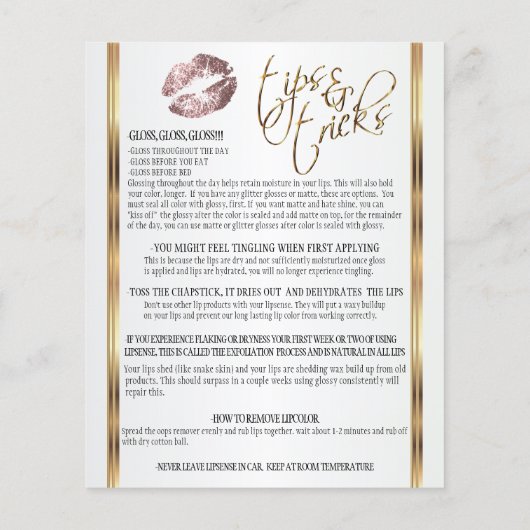 Anleitung für den Rosa Dusty Rose Glitzer Lip Flyer (Hinten)