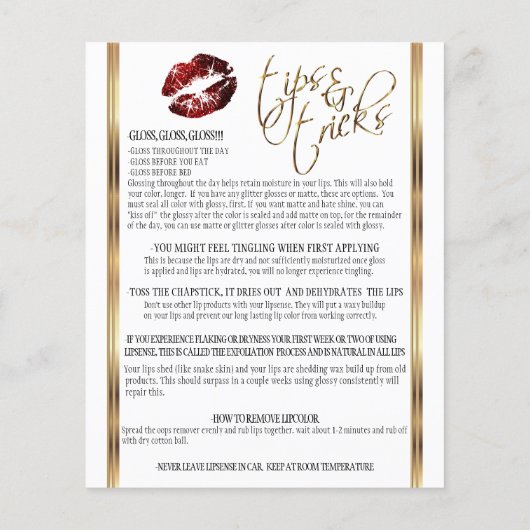 Anleitung für den Roten Glitzer Cinnamon 2 Flyer (Hinten)