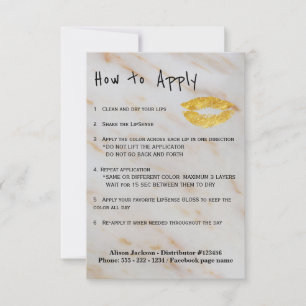 Anleitung für den Vertrieb von Lippenfarben