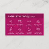 Anleitung für die Anleitung zur Anleitung der rosa Visitenkarte (Rückseite)