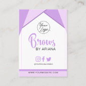 Anleitung für die Augenbrauenlamination Visitenkarte (Rückseite)