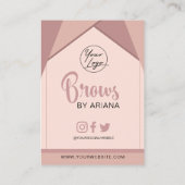 Anleitung für die Augenbrauenlamination Visitenkarte (Rückseite)