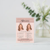 Anleitung für die Augenbrauenlamination Visitenkarte (Stehend Vorderseite)