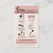 Anleitung für die Augenbrauenlamination Visitenkarte (Vorderseite)