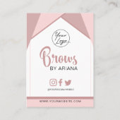 Anleitung für die Augenbrauenlamination Visitenkarte (Rückseite)