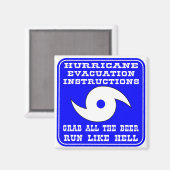 Anleitung für die Evakuierung von Hurrikanen Magnet (Vorderseite/Rückseite)
