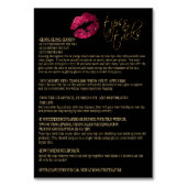 Anleitung für die Farbe des Glitzer in Hot Pink Tischnummer (Rückseite)