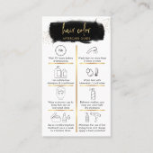 Anleitung für die Haarfarbe nach der Pflege Schwar Visitenkarte (Vorderseite)