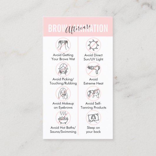 Anleitung für die Knochenlaminierung nach der Pfle Visitenkarte (Rückseite)