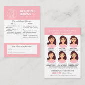 Anleitung für die Mikroblading-Aftercare und Anste Visitenkarte (Vorne/Hinten)