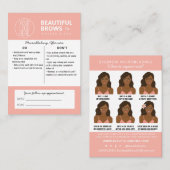 Anleitung für die Mikroblading-Aftercare und Anste Visitenkarte (Vorne/Hinten)