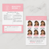 Anleitung für die Mikroblading-Aftercare und Anste Visitenkarte (Vorne/Hinten)